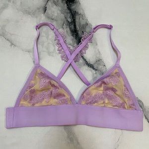 Lavender Lace Triangle Bralette